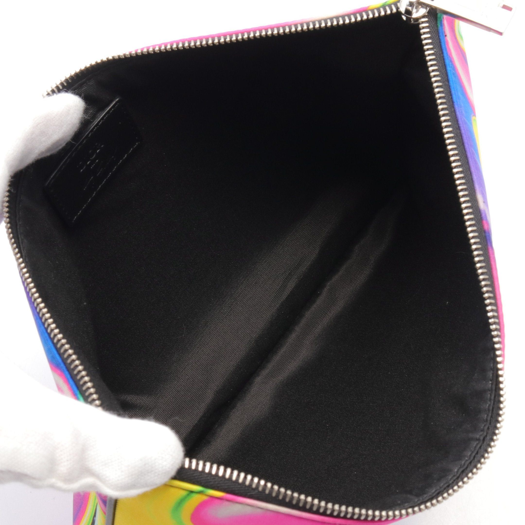 Dior Dior Dior * Kenny Scharf Pouch Nylon Leather Multicolor Black Size ONE SIZE - 3 Thumbnail