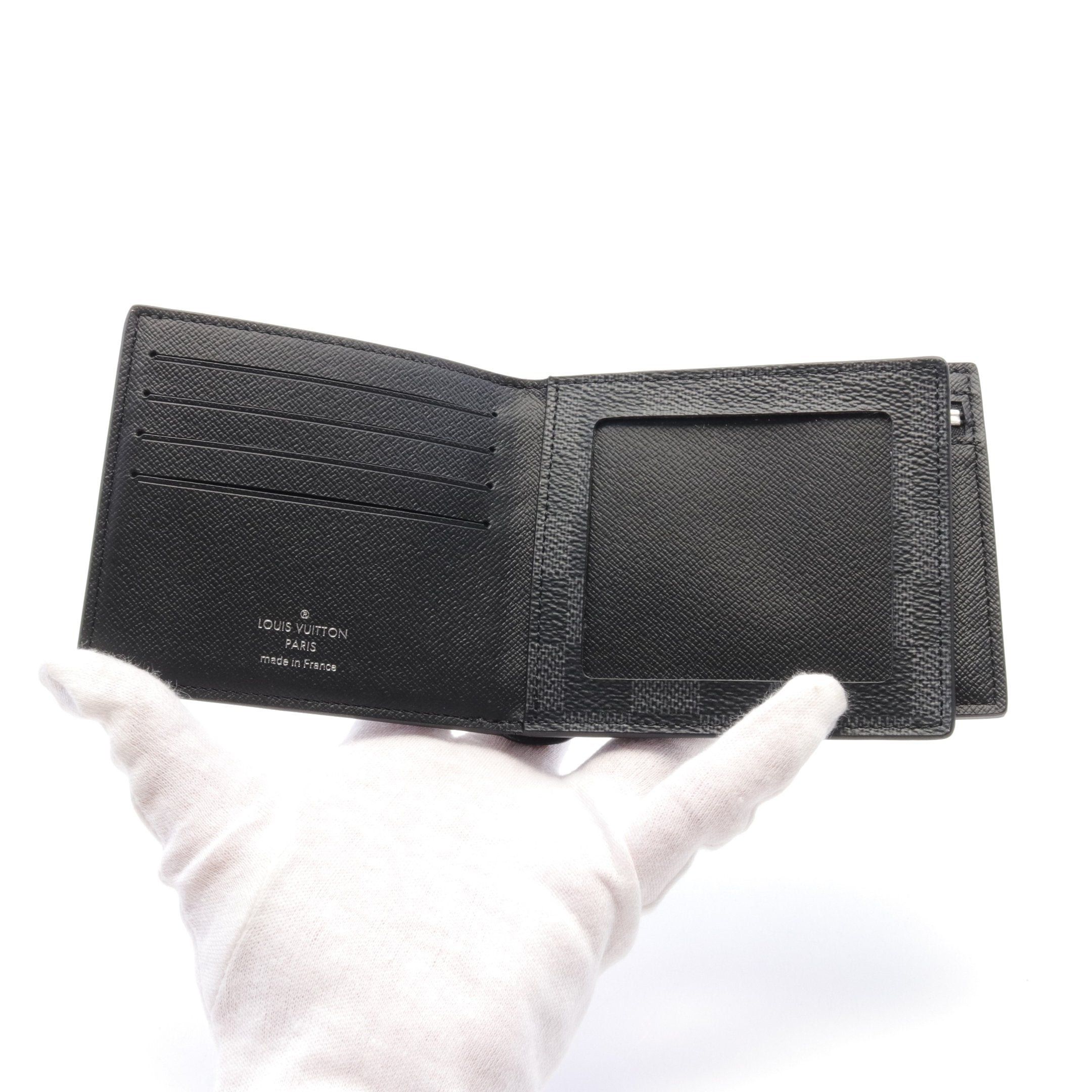 Louis Vuitton Louis Vuitton Portefeuil Amerigo Nm Damier Graphite Bi-Fold Wallet Black Size ONE SIZE - 3 Thumbnail