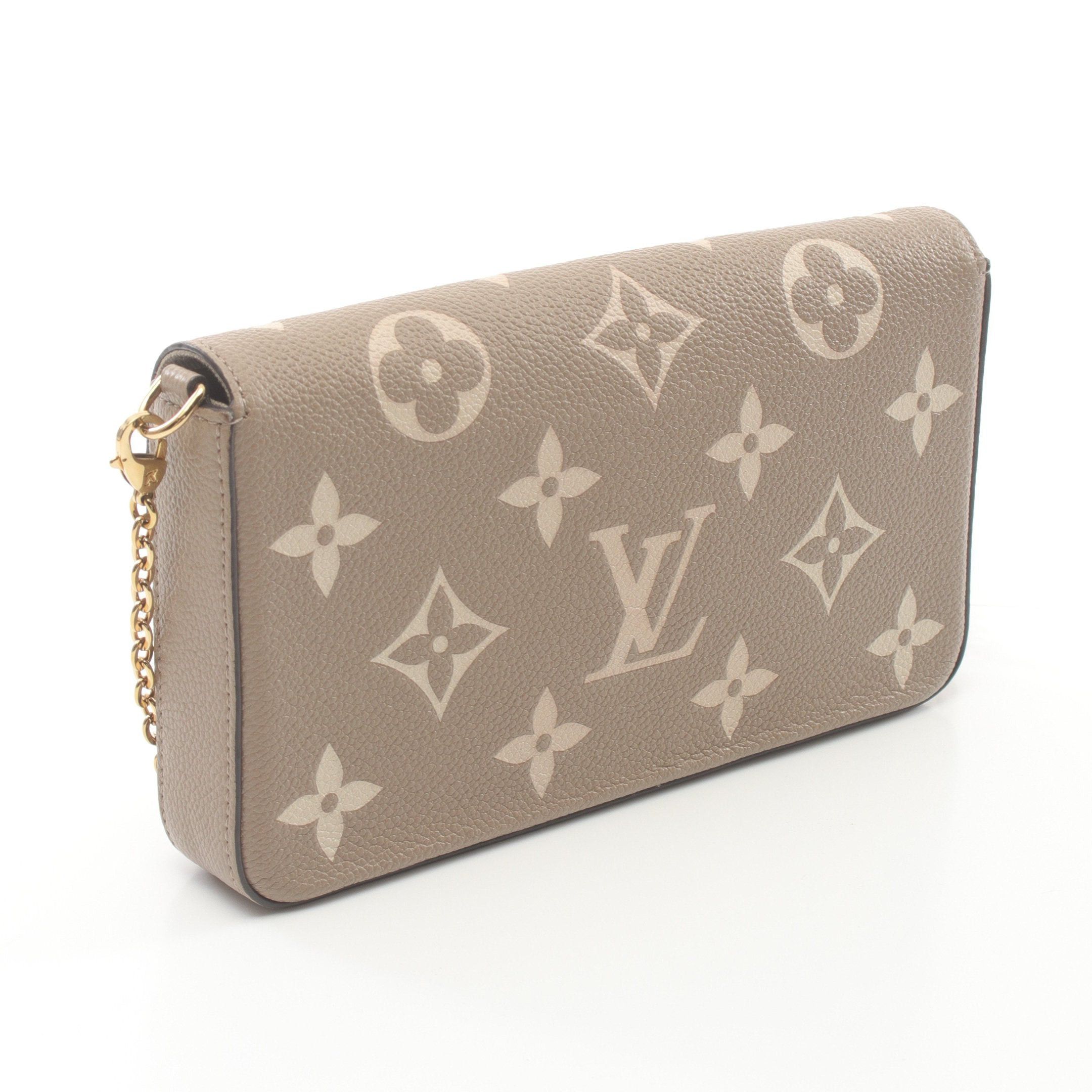Louis Vuitton Louis Vuitton Pochette Felicie Monogram Amplant Tourterelle/Creme Chain Wallet Leather Gray Beige Size ONE SIZE - 2 Thumbnail