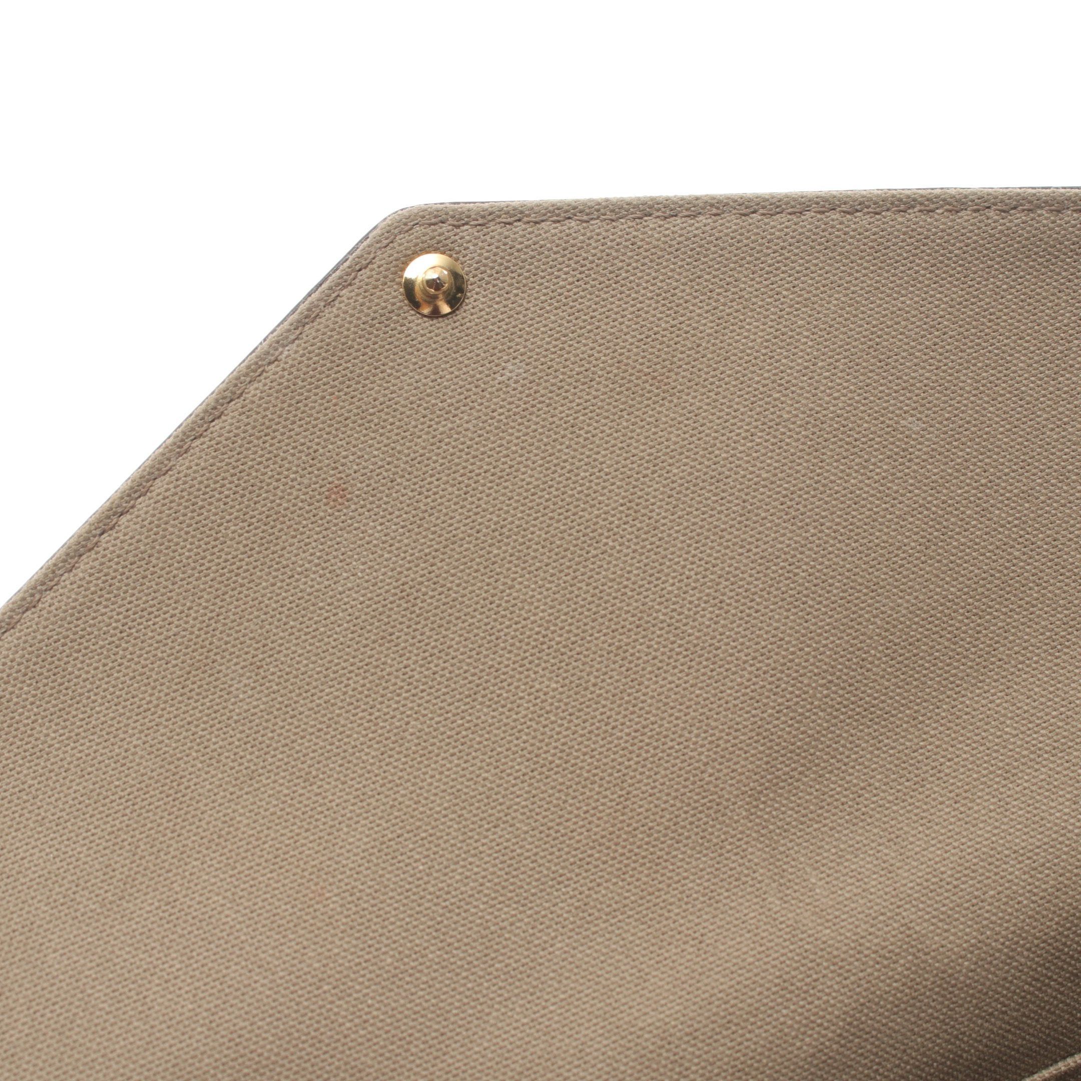 Louis Vuitton Louis Vuitton Pochette Felicie Monogram Amplant Tourterelle/Creme Chain Wallet Leather Gray Beige Size ONE SIZE - 10 Thumbnail