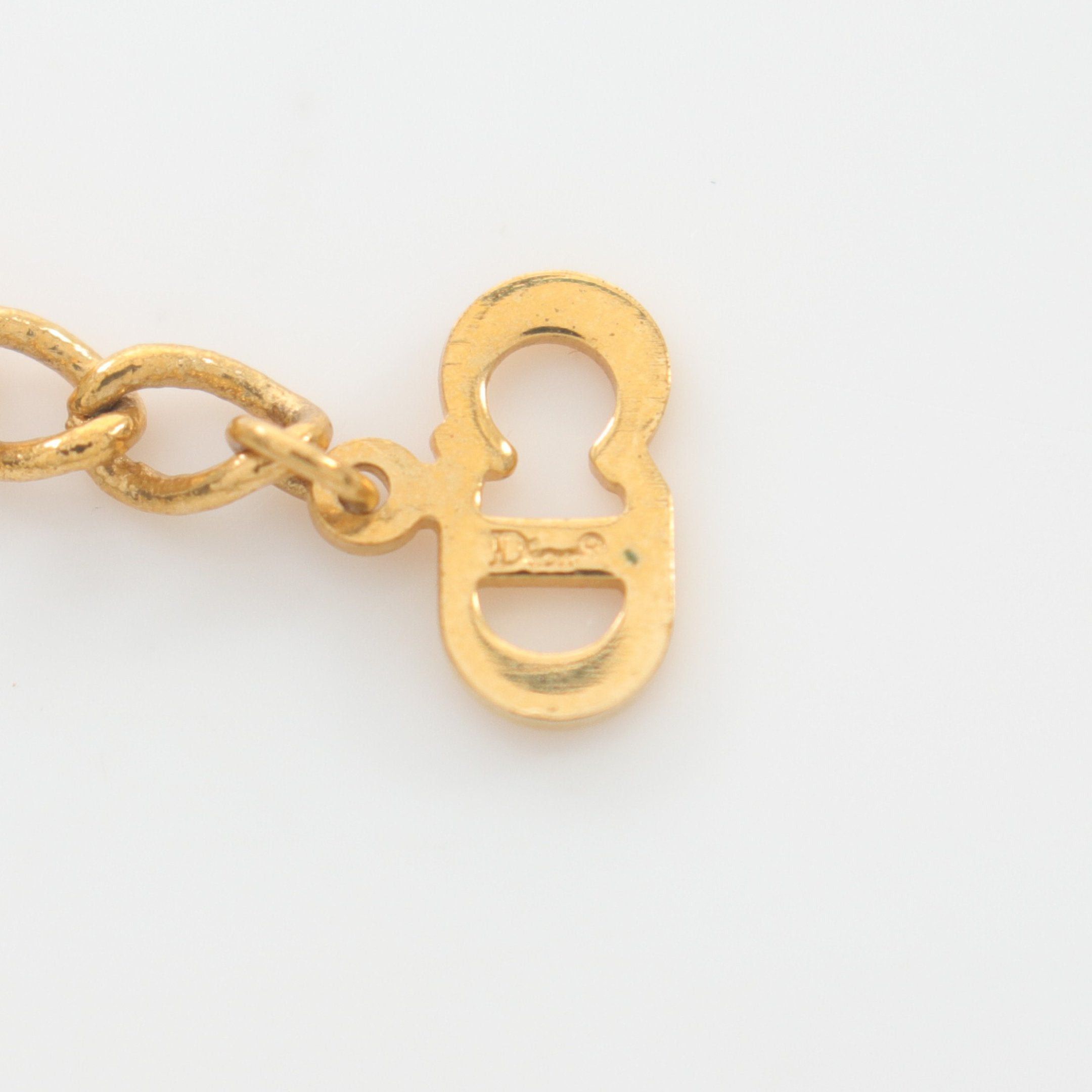 Dior Dior Heart Logo Necklace Gp Gold Light Pink Size ONE SIZE - 4 Thumbnail