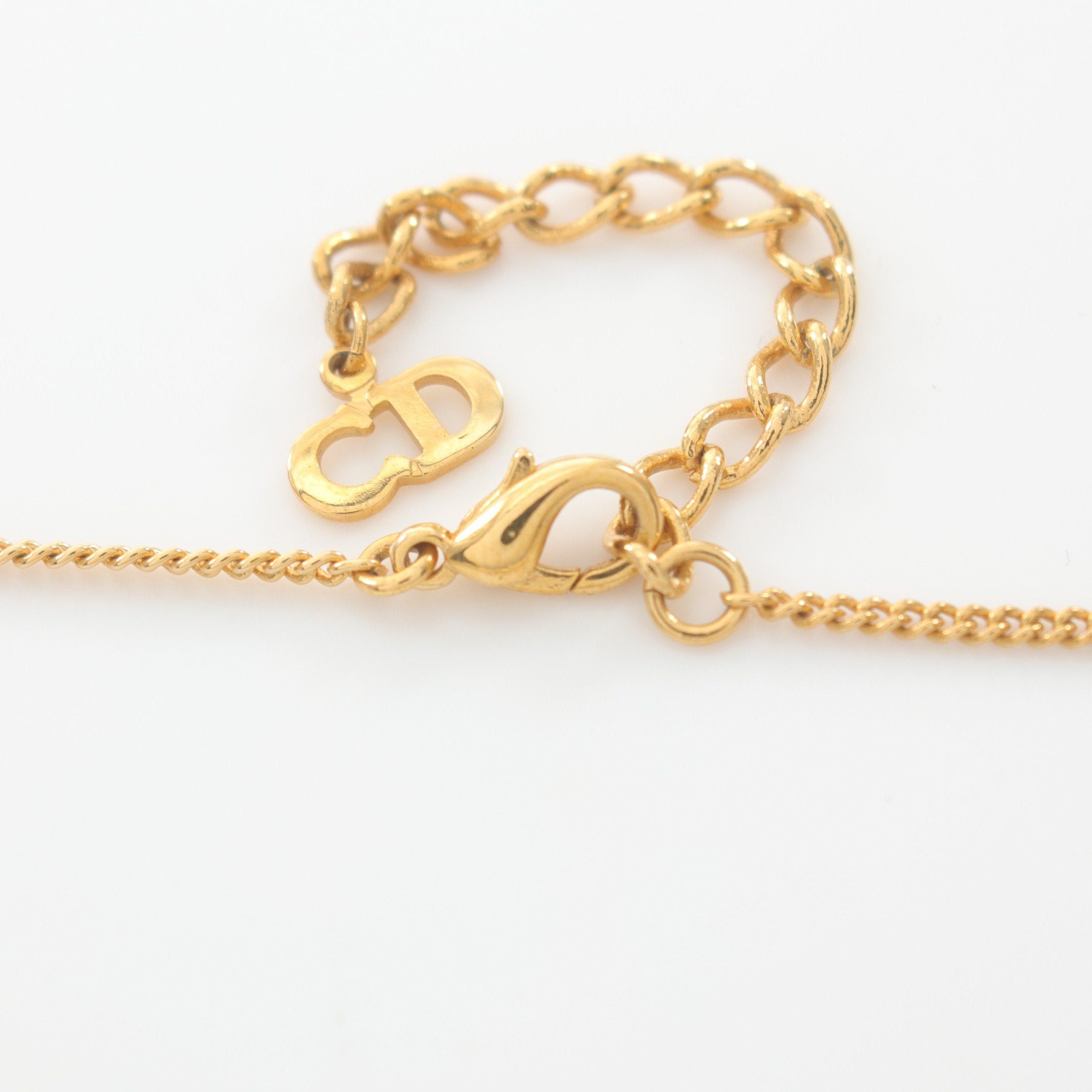 Dior Dior Heart Logo Necklace Gp Gold Light Pink Size ONE SIZE - 3 Thumbnail