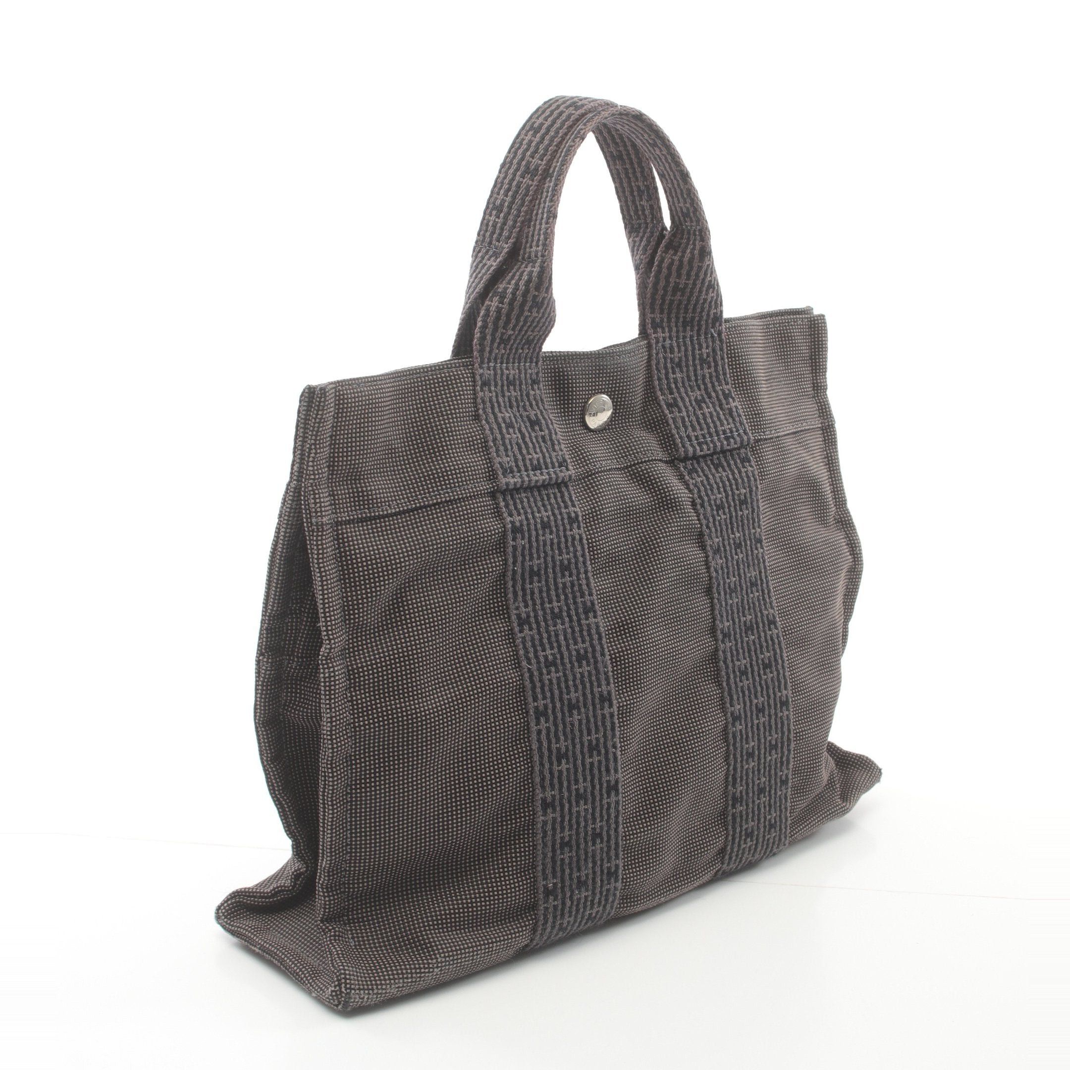 Hermes Hermes Yale Line Pm Handbag Tote Bag Nylon Canvas Dark Gray Silver Hardware Size ONE SIZE - 2 Thumbnail