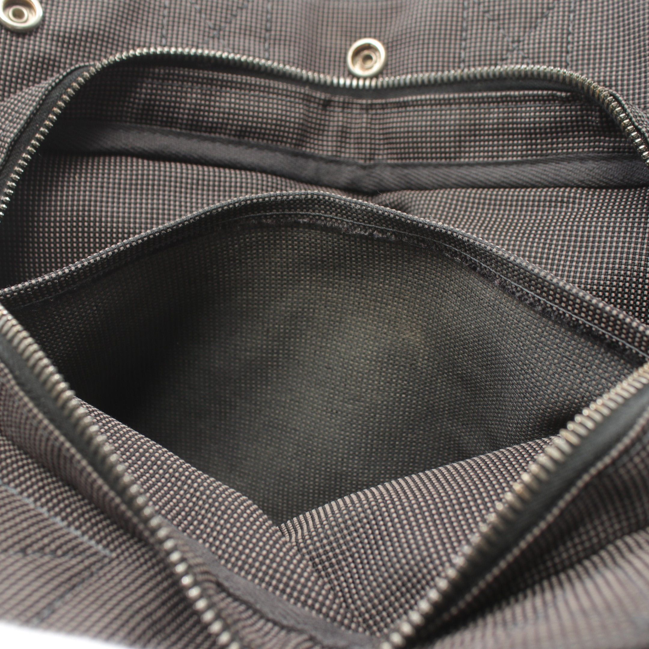 Hermes Hermes Yale Line Pm Handbag Tote Bag Nylon Canvas Dark Gray Silver Hardware Size ONE SIZE - 7 Thumbnail
