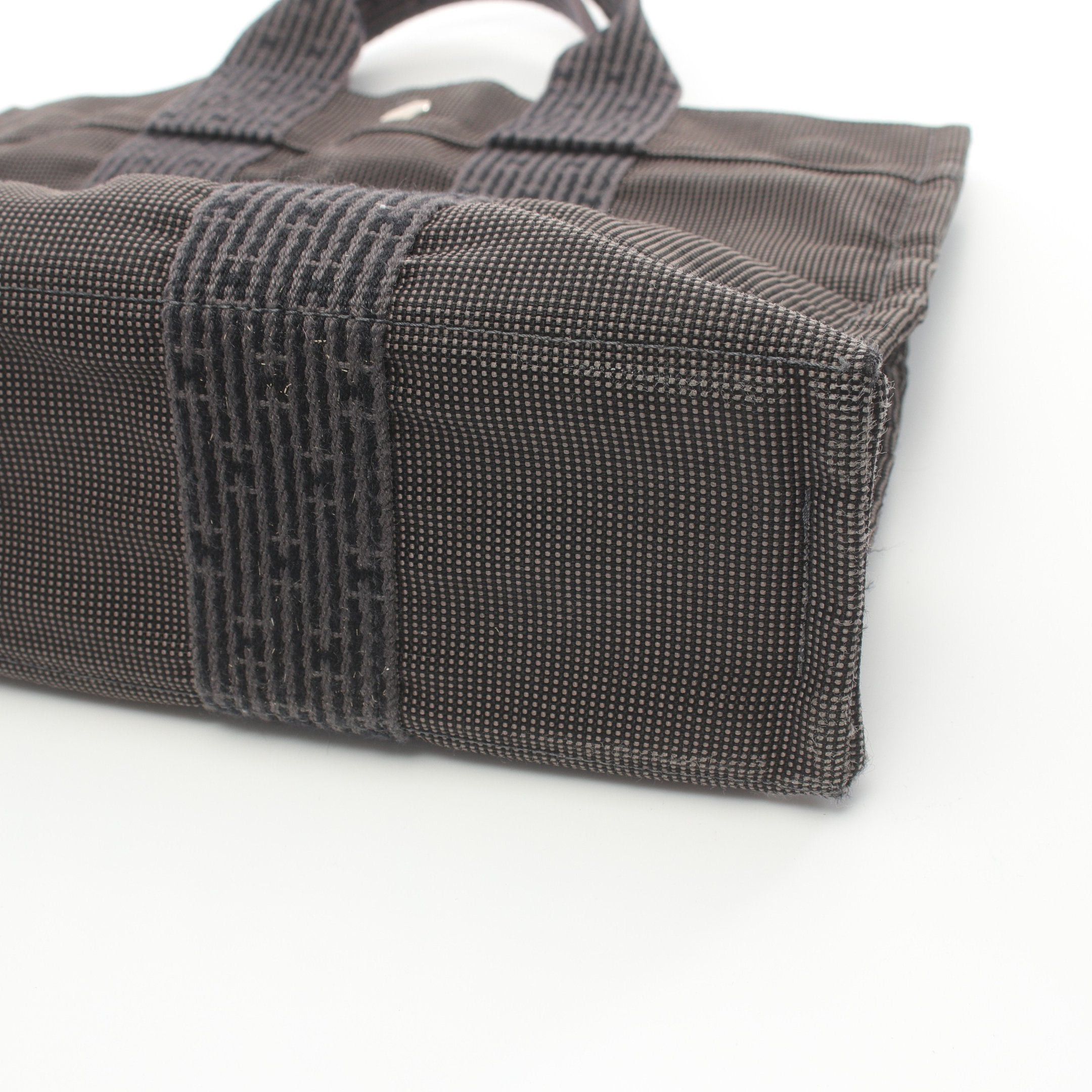 Hermes Hermes Yale Line Pm Handbag Tote Bag Nylon Canvas Dark Gray Silver Hardware Size ONE SIZE - 9 Thumbnail