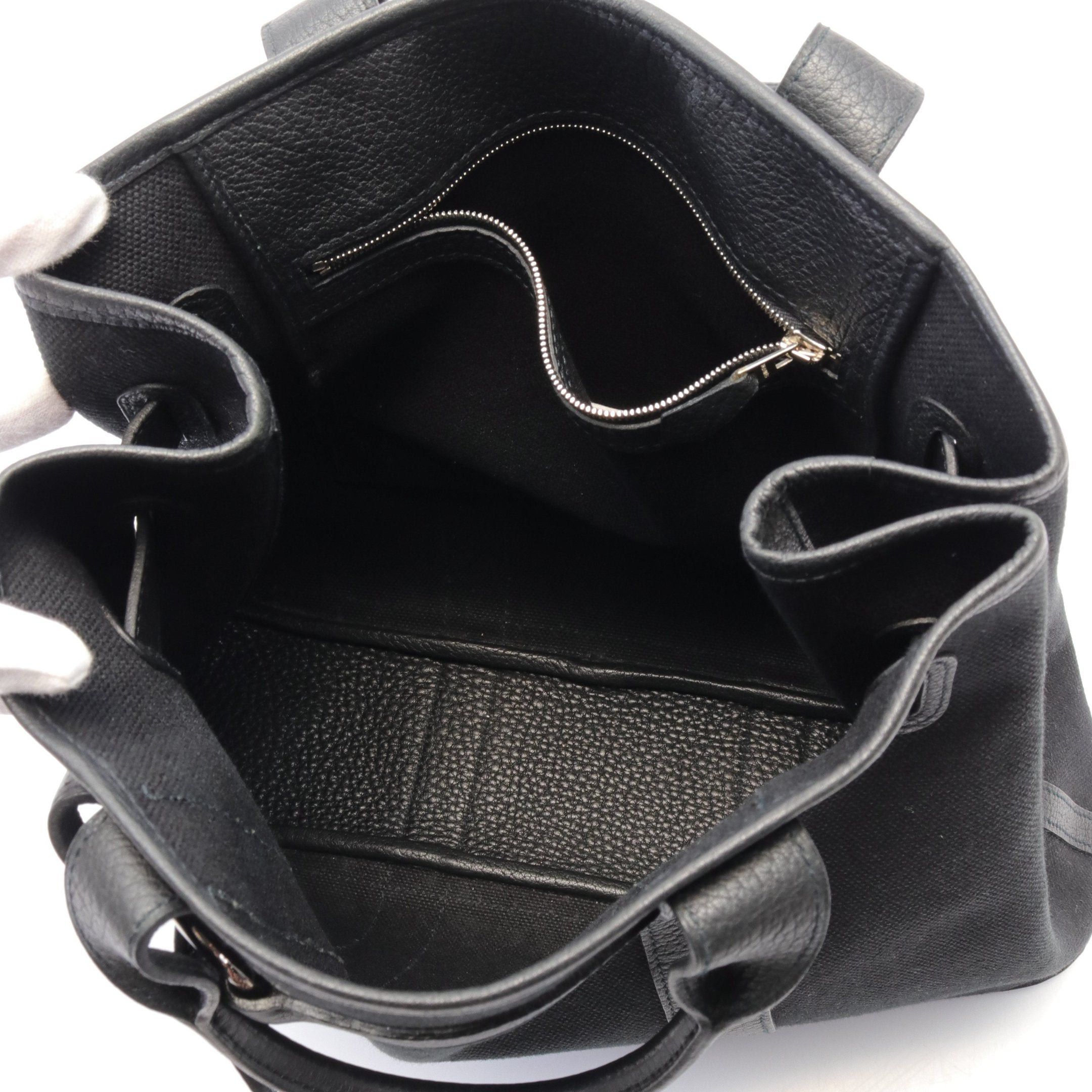 Hermes Hermes Petite Centeur File Mm Handbag Tote Bag Toile Ash Leather Black Silver Hardware □K Stamp Size ONE SIZE - 3 Thumbnail