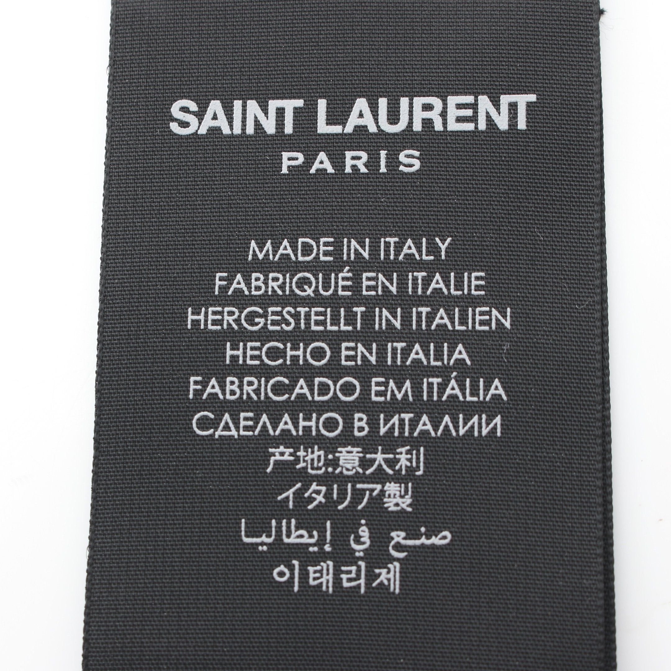 Yves Saint Laurent Yves Saint Laurent Skinny Tie Silk Black Size ONE SIZE - 6 Thumbnail