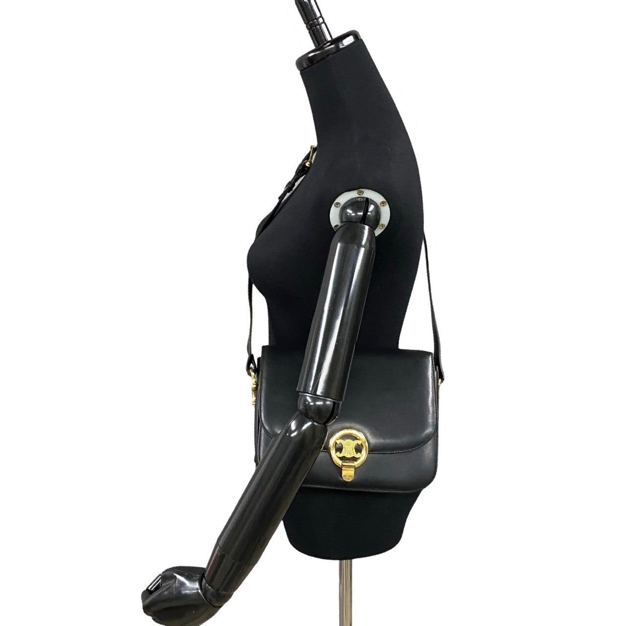 Celine Celine Shoulder Bag Black Leather Size ONE SIZE - 2 Thumbnail