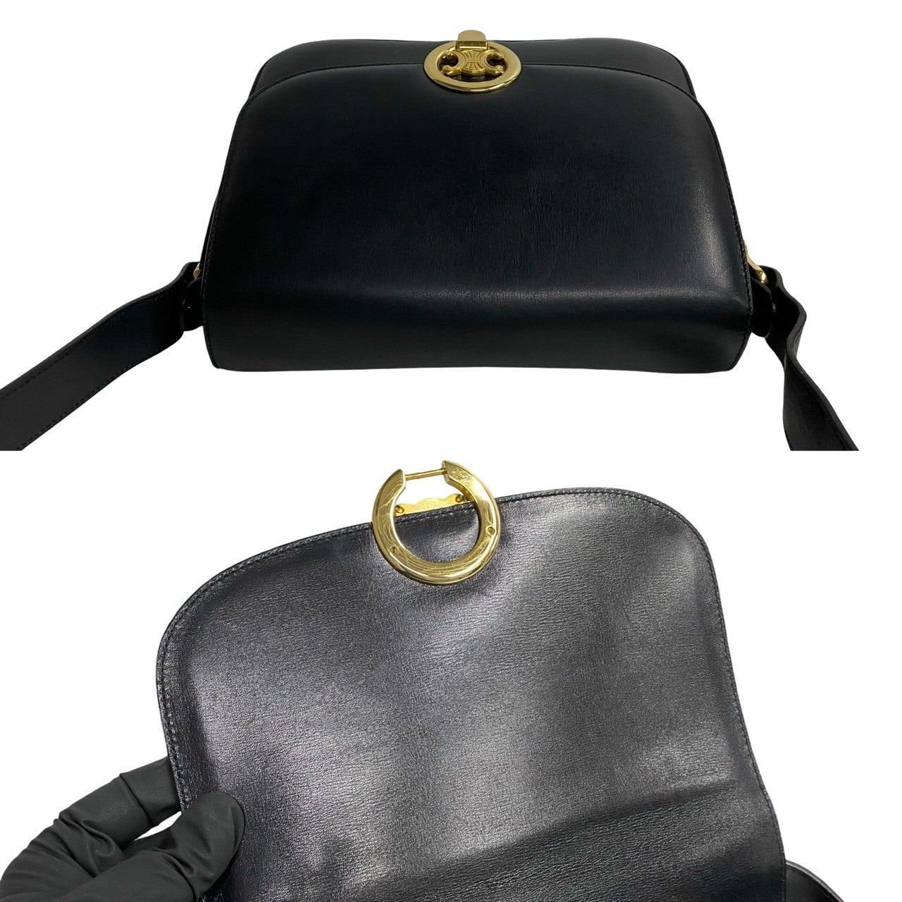 Celine Celine Shoulder Bag Black Leather Size ONE SIZE - 8 Thumbnail