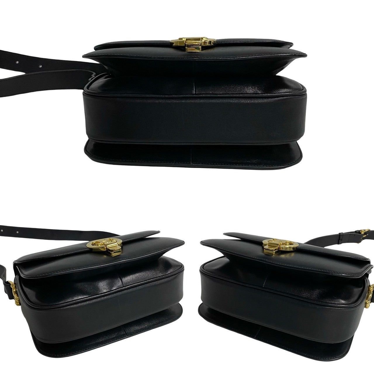 Celine Celine Shoulder Bag Black Leather Size ONE SIZE - 6 Thumbnail