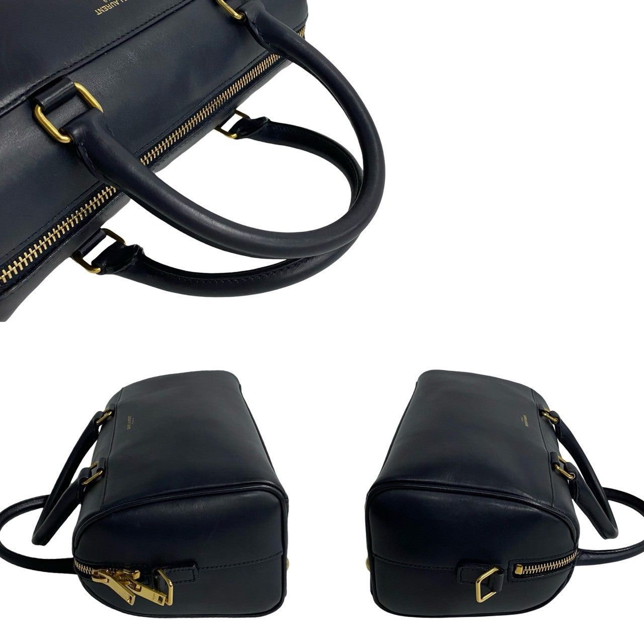 Yves Saint Laurent Yves Saint Laurent Shoulder Bag Navy Leather Size ONE SIZE - 5 Thumbnail