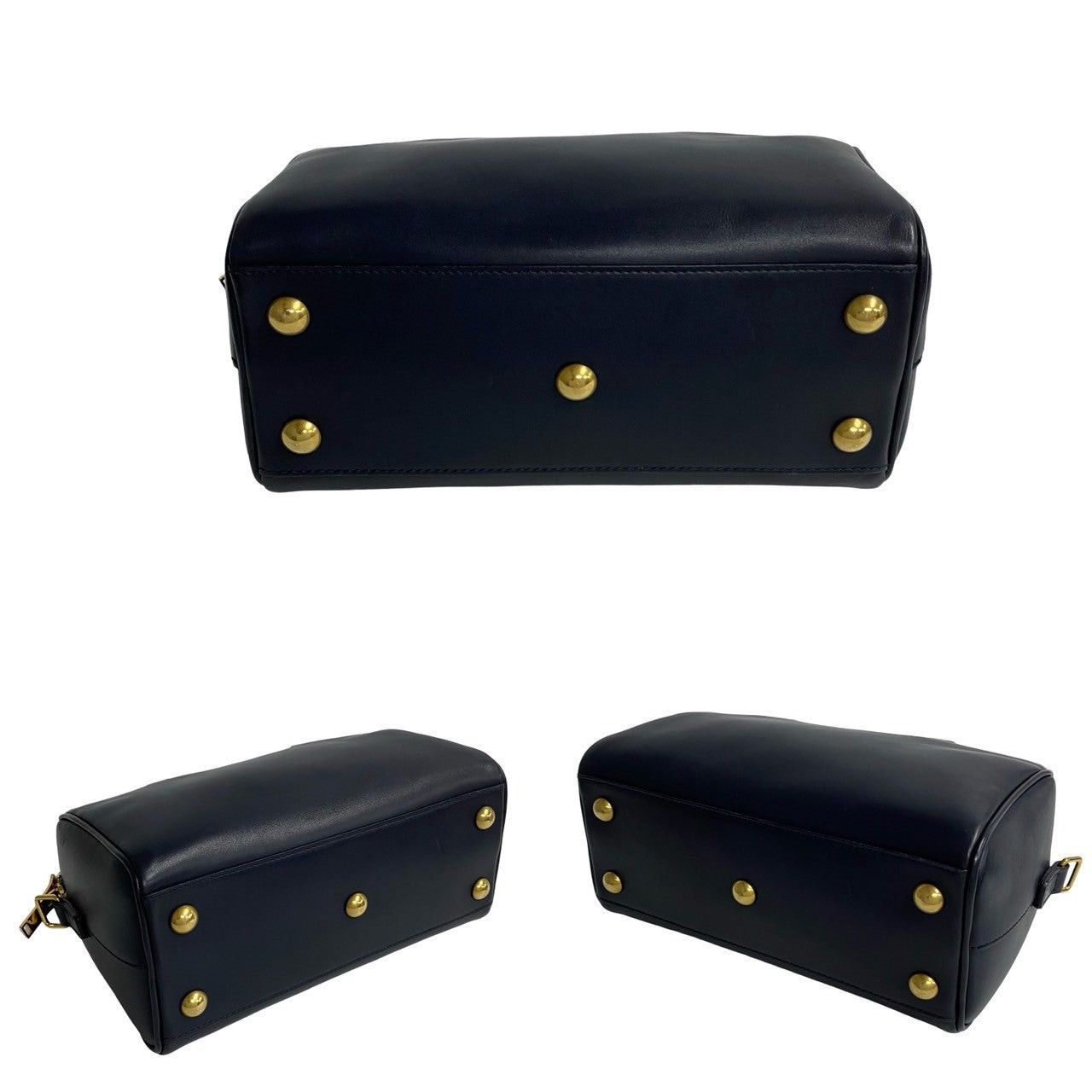 Yves Saint Laurent Yves Saint Laurent Shoulder Bag Navy Leather Size ONE SIZE - 6 Thumbnail