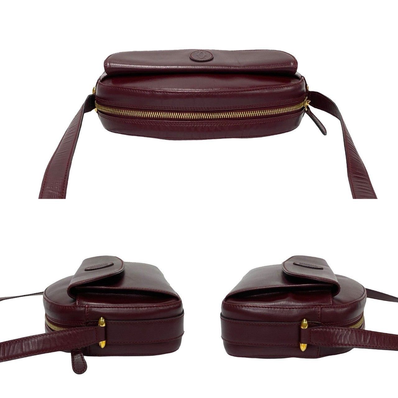 Cartier Cartier Shoulder Bag Wine Leather Size ONE SIZE - 5 Thumbnail