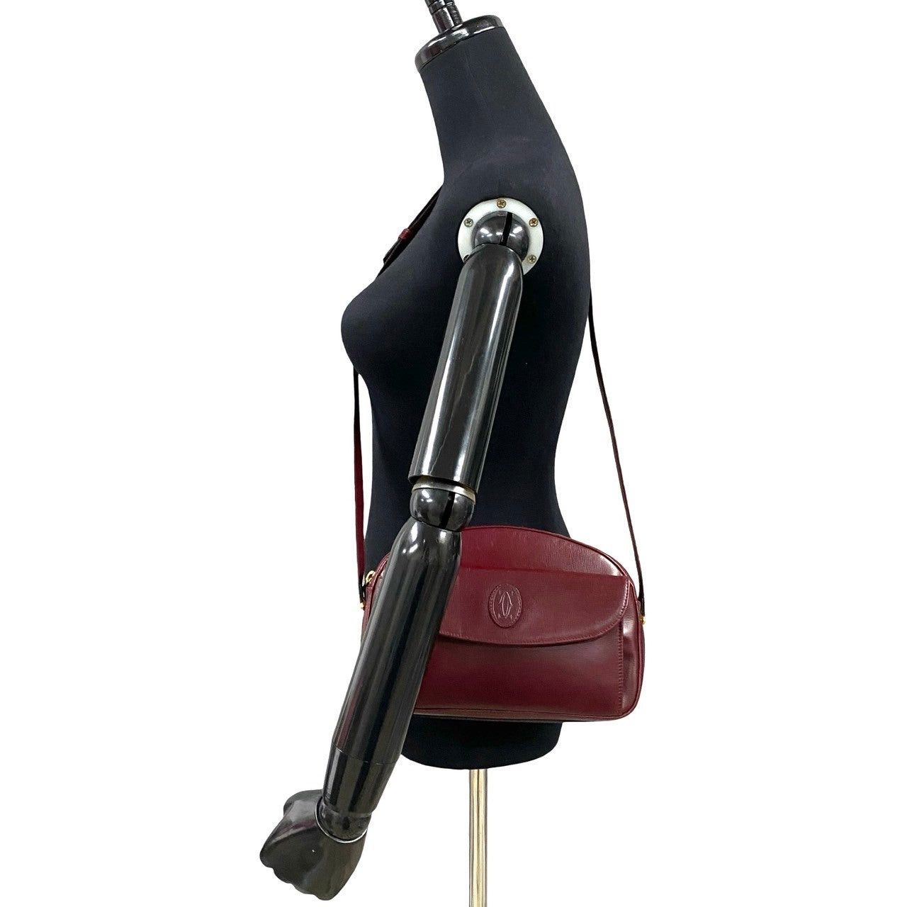 Cartier Cartier Shoulder Bag Wine Leather Size ONE SIZE - 2 Thumbnail