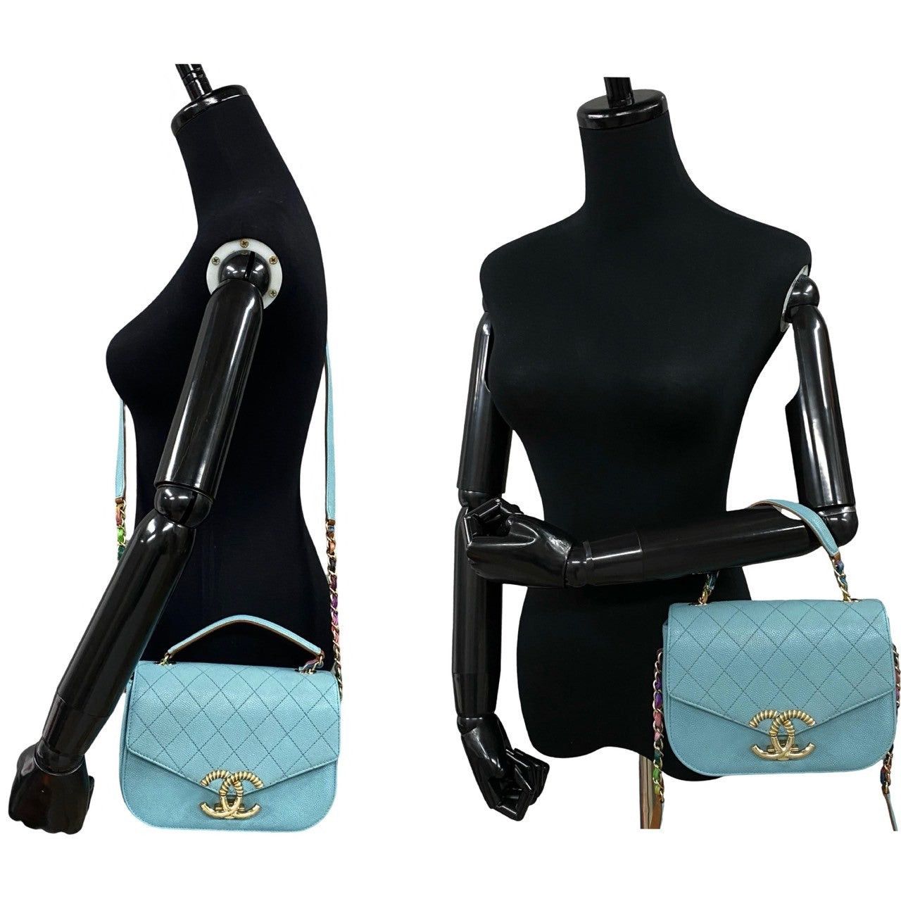 Chanel Chanel Shoulder Bag Blue Caviar Size ONE SIZE - 2 Thumbnail