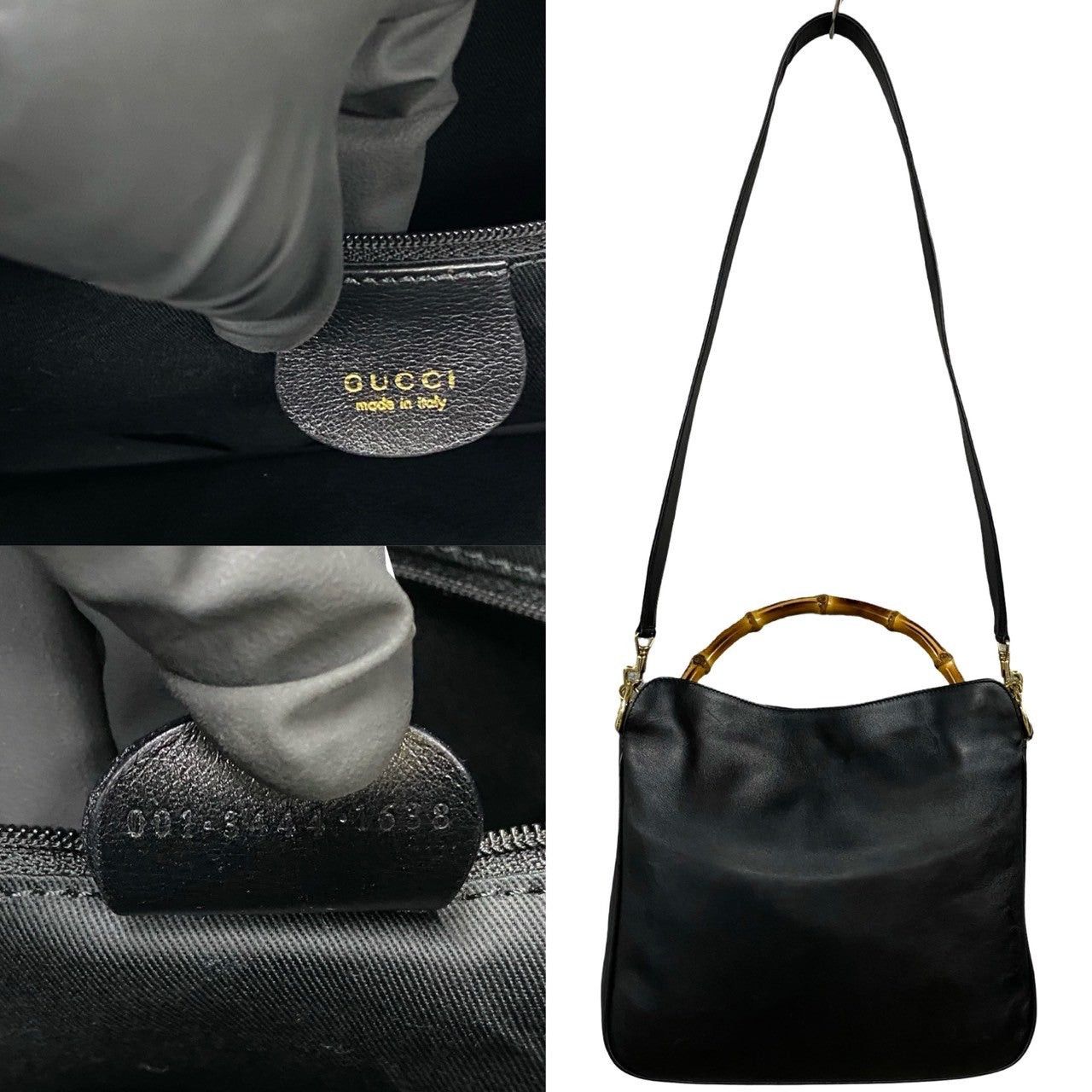 Gucci Gucci Shoulder Bag Black Leather Size ONE SIZE - 3 Thumbnail