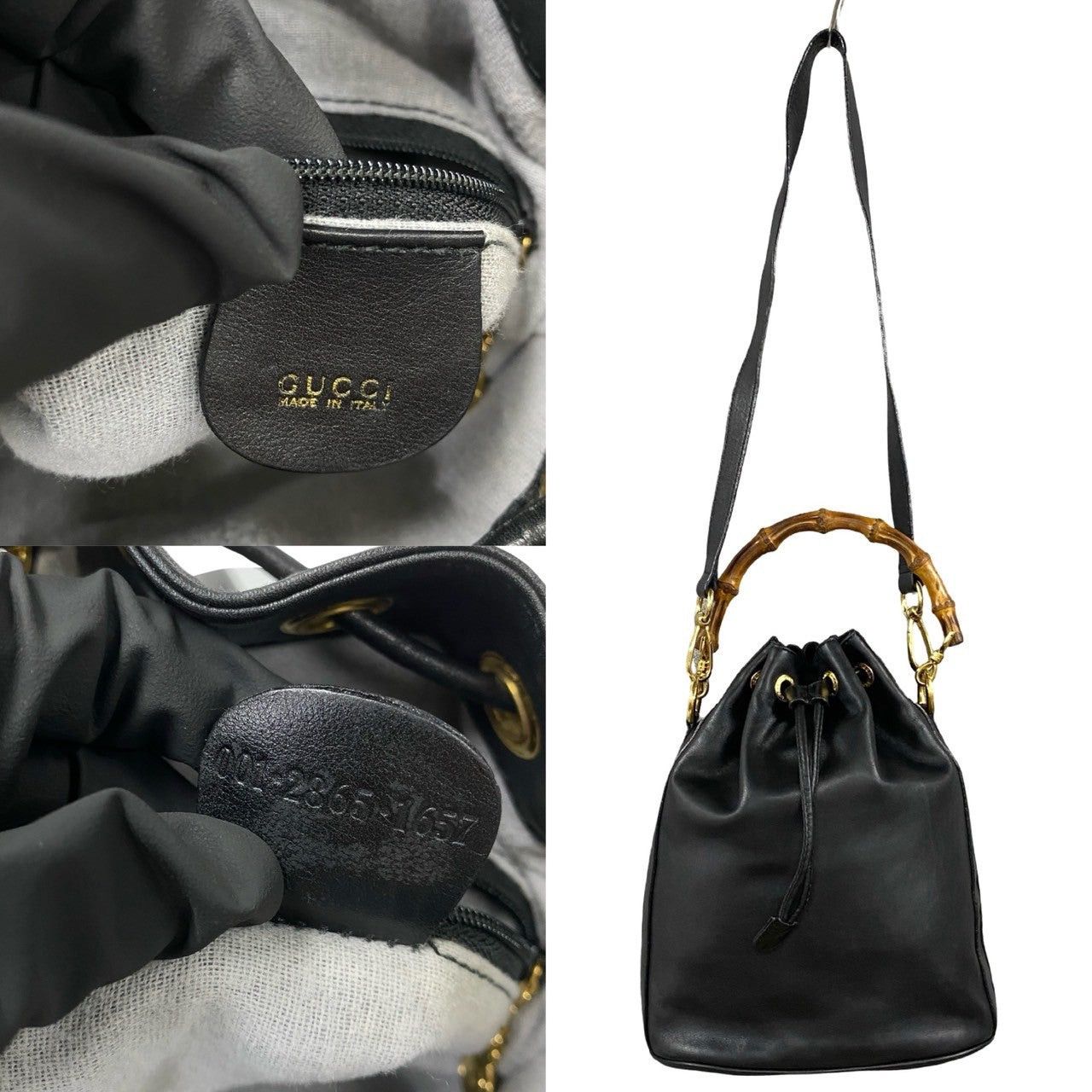 Gucci Gucci Shoulder Bag Black Leather Size ONE SIZE - 3 Thumbnail