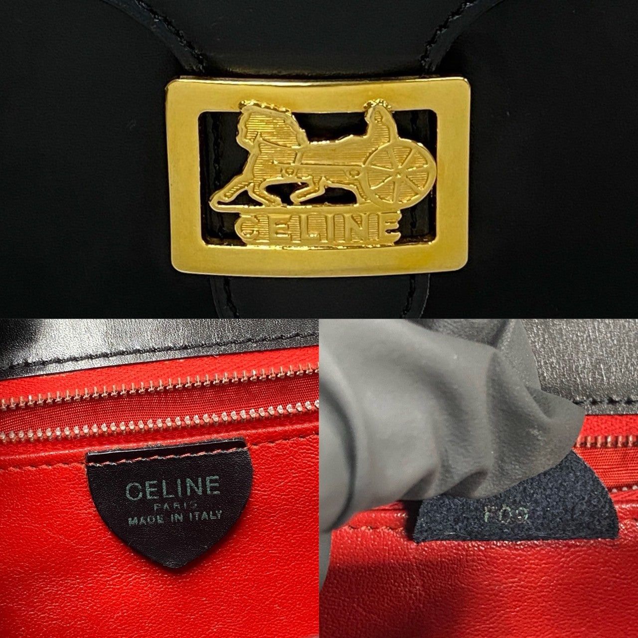 Celine Celine Handbag Black Leather Size ONE SIZE - 3 Thumbnail