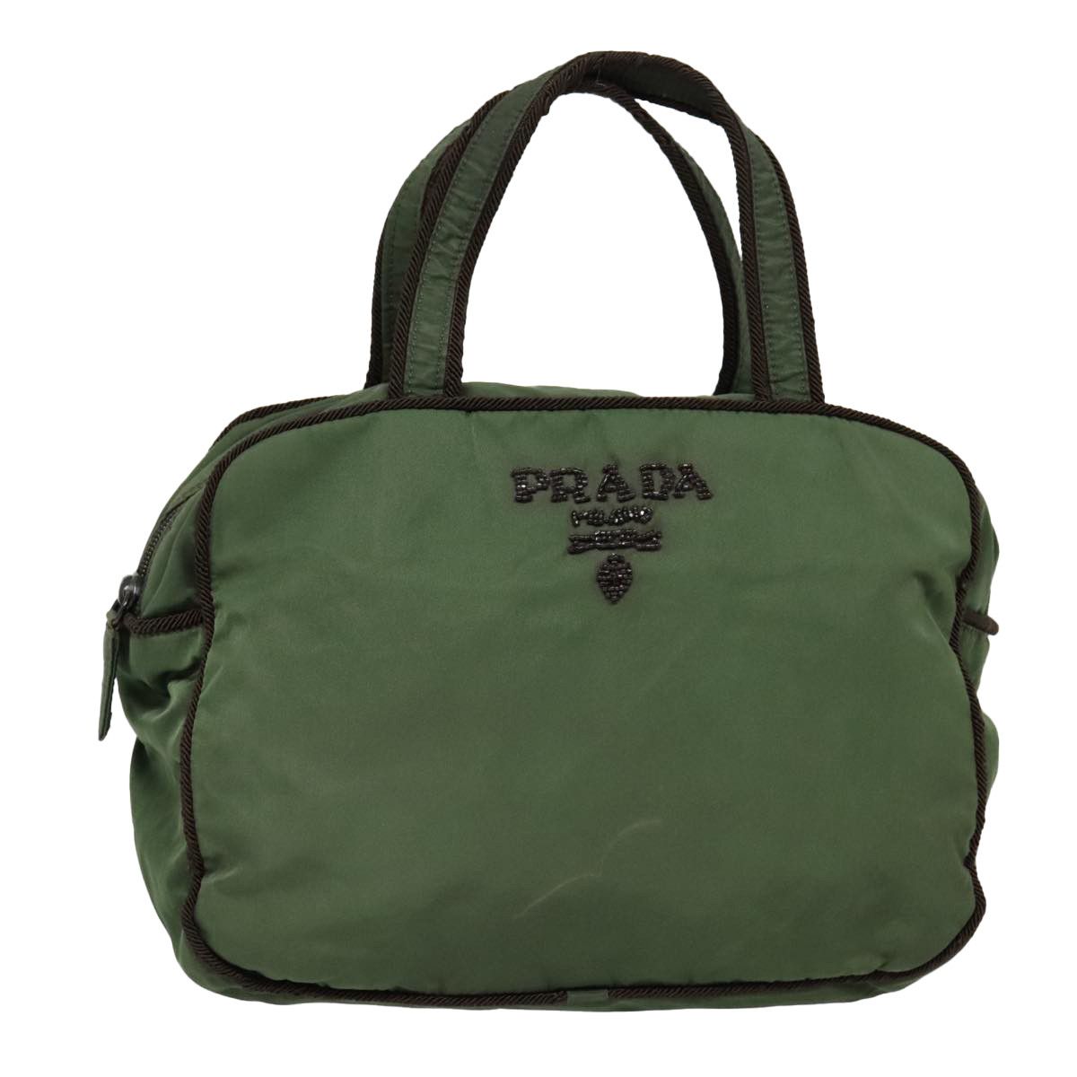 Prada Khaki Synthetic Handbag (Pre-Owned) Size ONE SIZE - 18 Thumbnail