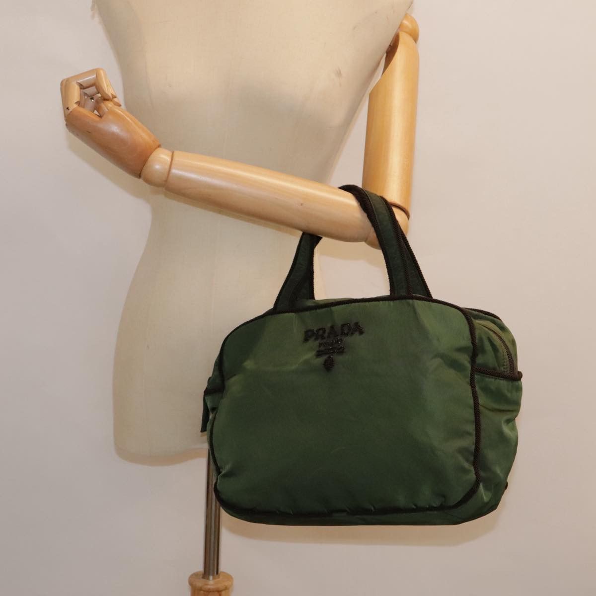 Prada Khaki Synthetic Handbag (Pre-Owned) Size ONE SIZE - 17 Thumbnail