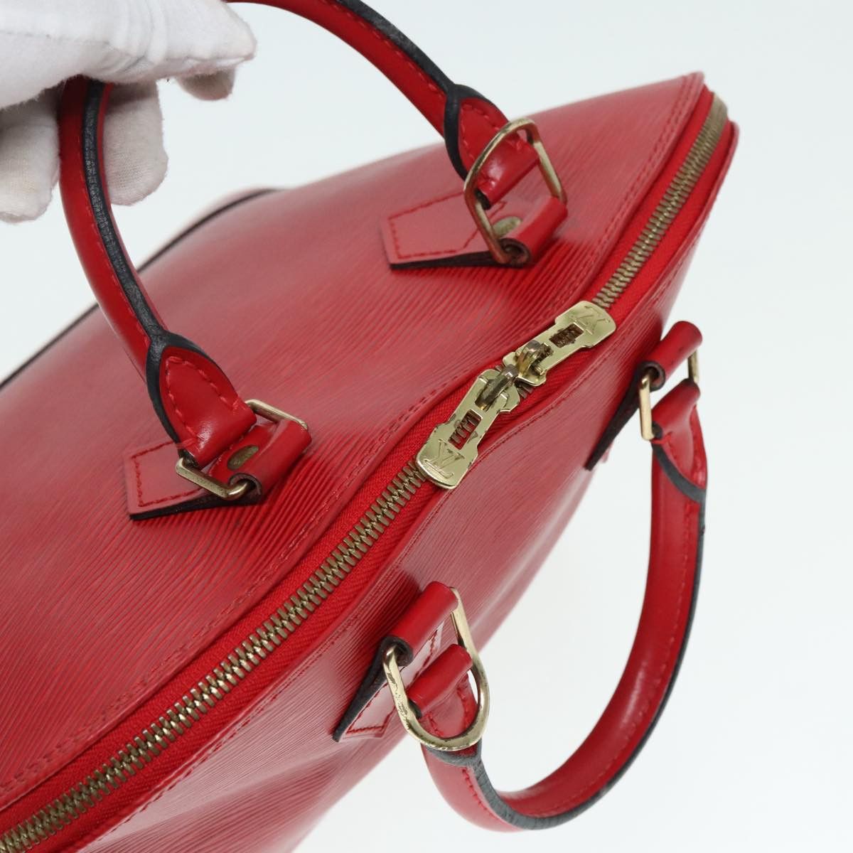 Louis Vuitton Alma Red Leather Handbag (Pre-Owned) Size ONE SIZE - 7 Thumbnail