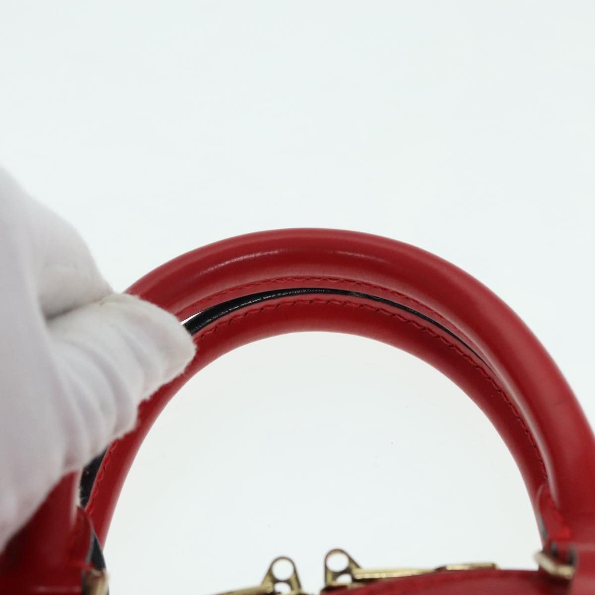 Louis Vuitton Alma Red Leather Handbag (Pre-Owned) Size ONE SIZE - 12 Thumbnail