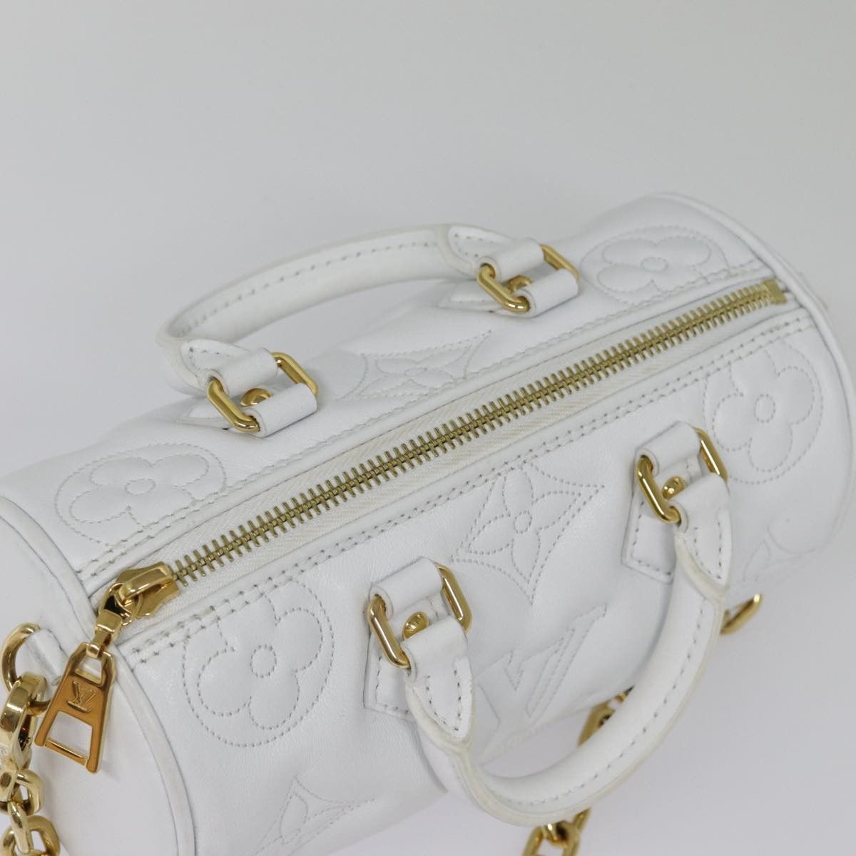 Louis Vuitton Papillon White Leather Handbag (Pre-Owned) Size ONE SIZE - 13 Thumbnail