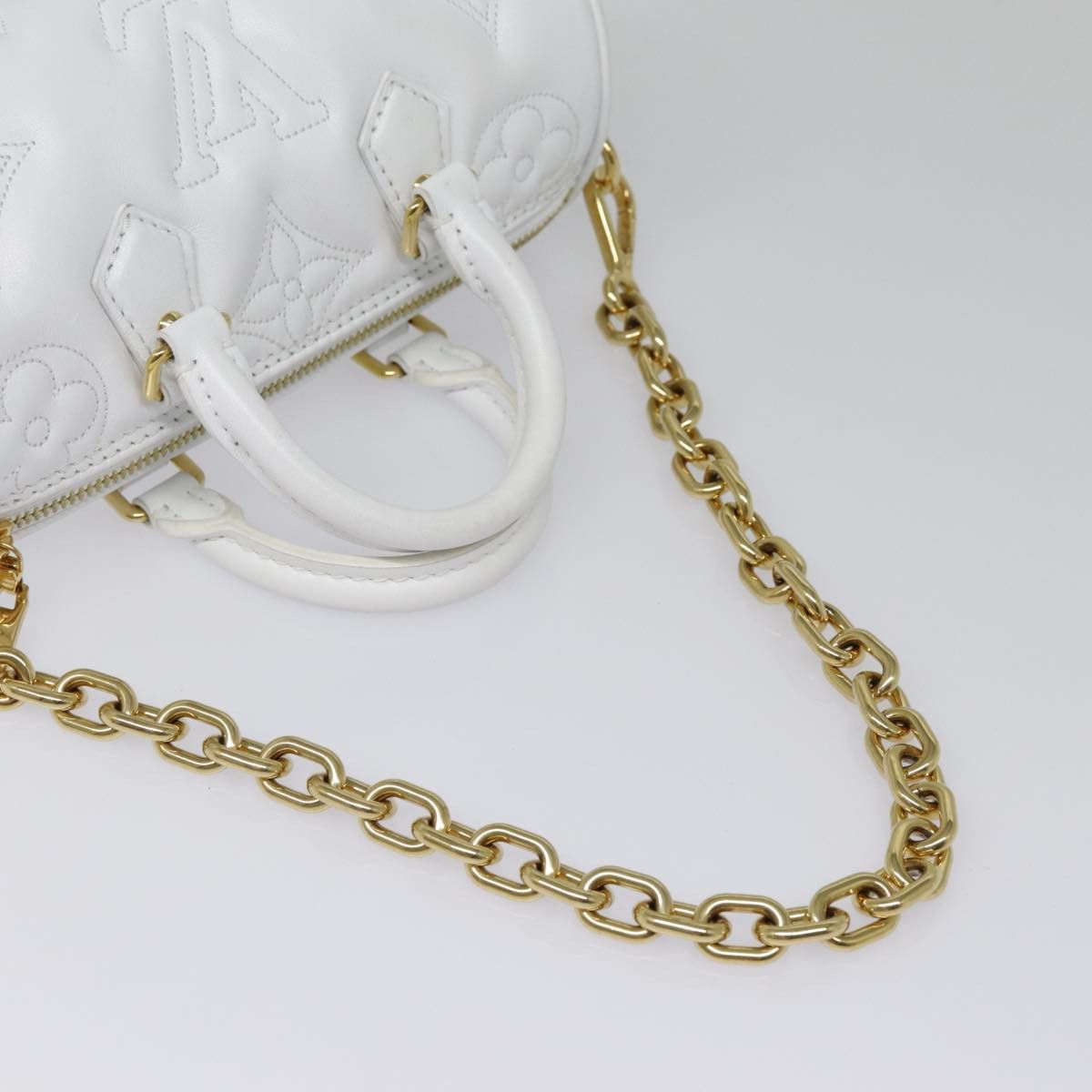 Louis Vuitton Papillon White Leather Handbag (Pre-Owned) Size ONE SIZE - 5 Thumbnail