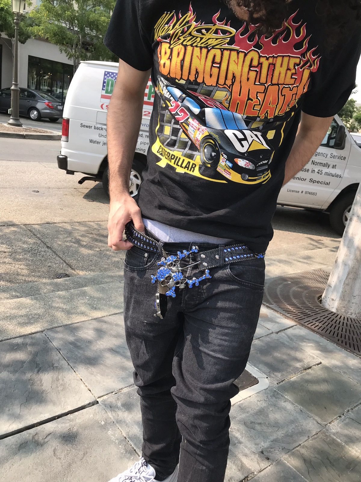 B.B. Simon Sapphire Skull Belt | Grailed