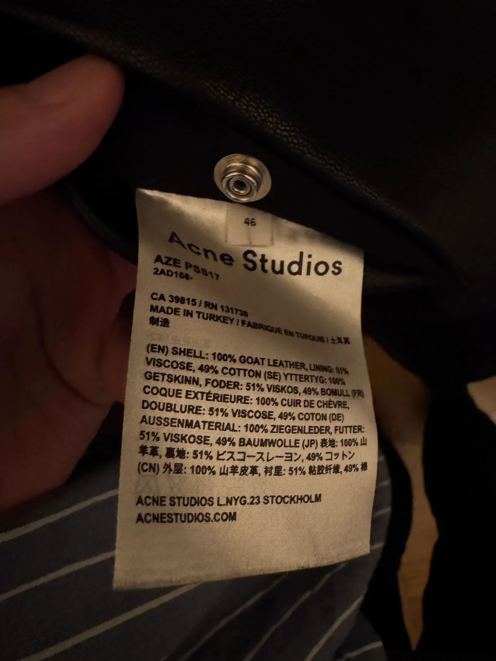 Acne Studios Acne Studios Leather Jacket Size US S / EU 44-46 / 1 - 2 Thumbnail