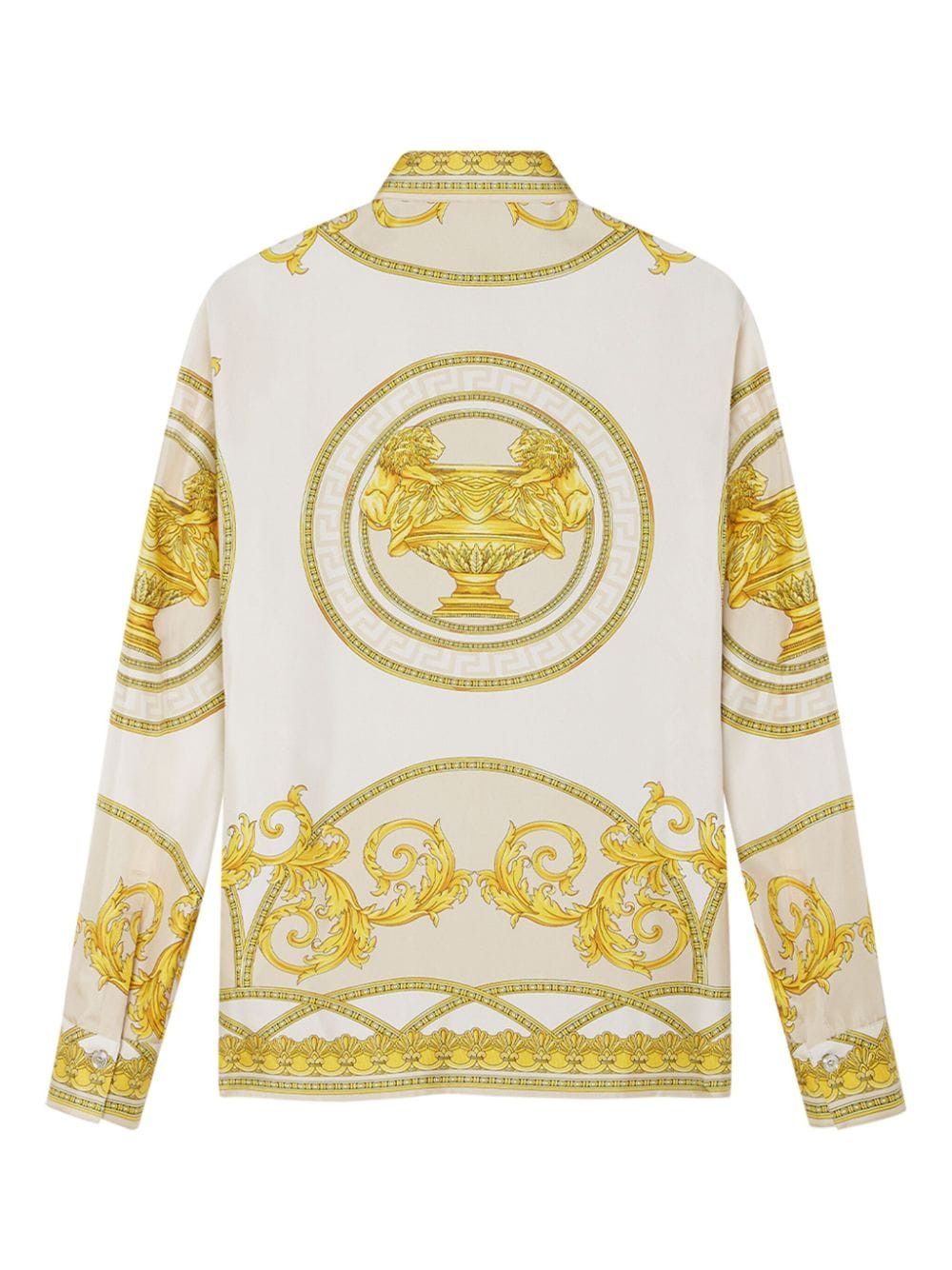 Versace BAROCCO PRINT SILK SHIRT Size S / US 4 / IT 40 - 2 Thumbnail