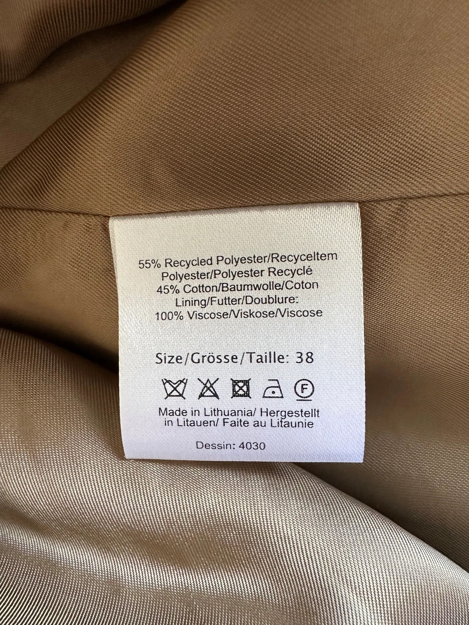 Baum und Pferdgarten Baum und Pferdgarten Beige rutig fodralklänning Dress Size S / US 4 / IT 40 - 3 Thumbnail