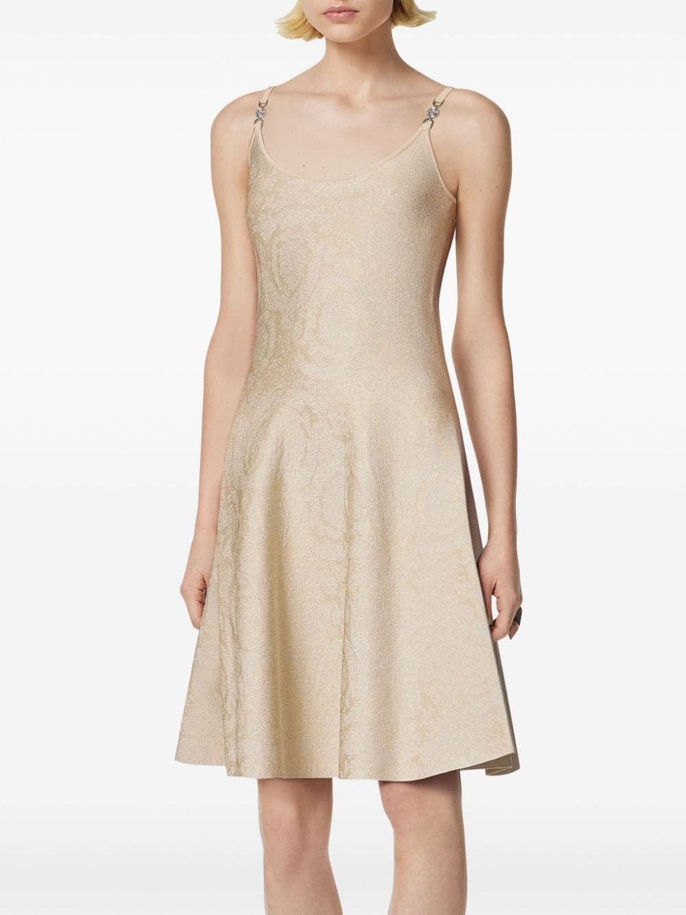 Versace BAROCCO TEXTURE SHORT DRESS Size S / US 4 / IT 40 - 3 Thumbnail