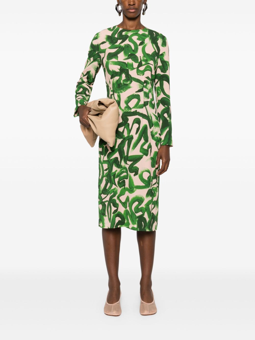Dries Van Noten PRINTED MIDI DRESS Size S / US 4 / IT 40 - 3 Thumbnail