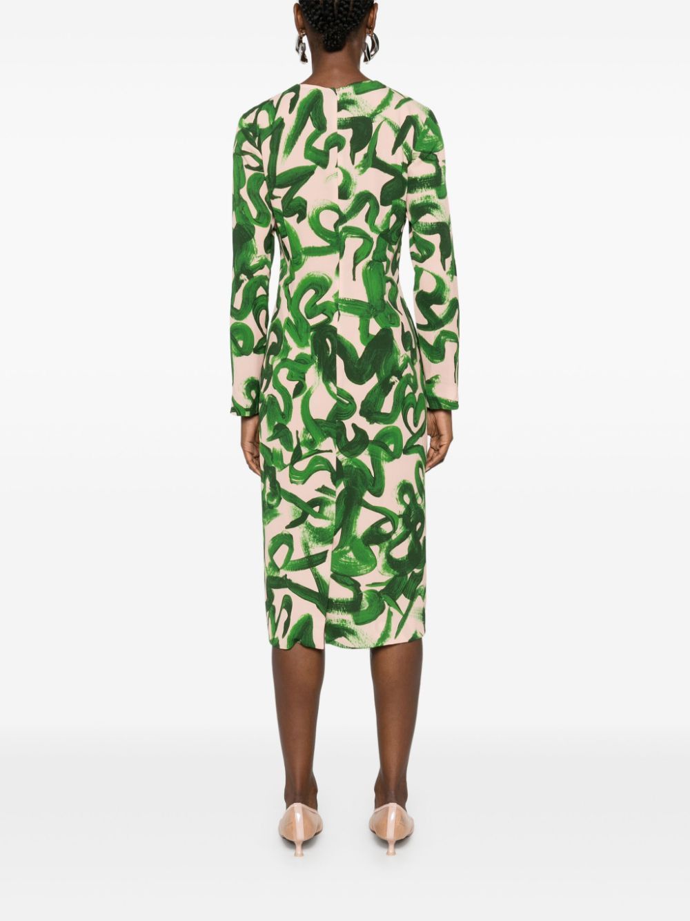Dries Van Noten PRINTED MIDI DRESS Size S / US 4 / IT 40 - 2 Thumbnail