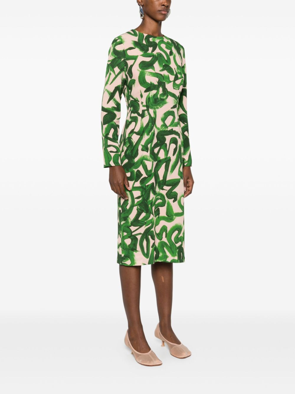 Dries Van Noten PRINTED MIDI DRESS Size S / US 4 / IT 40 - 4 Thumbnail