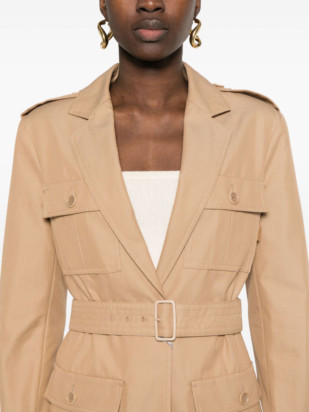 Max Mara COTTON TRENCH COAT Size S / US 4 / IT 40 - 4 Thumbnail