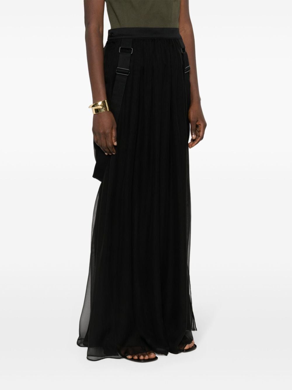 Max Mara SILK CHIFFON LONG SKIRT Size 27" / US 4 / IT 40 - 5 Thumbnail