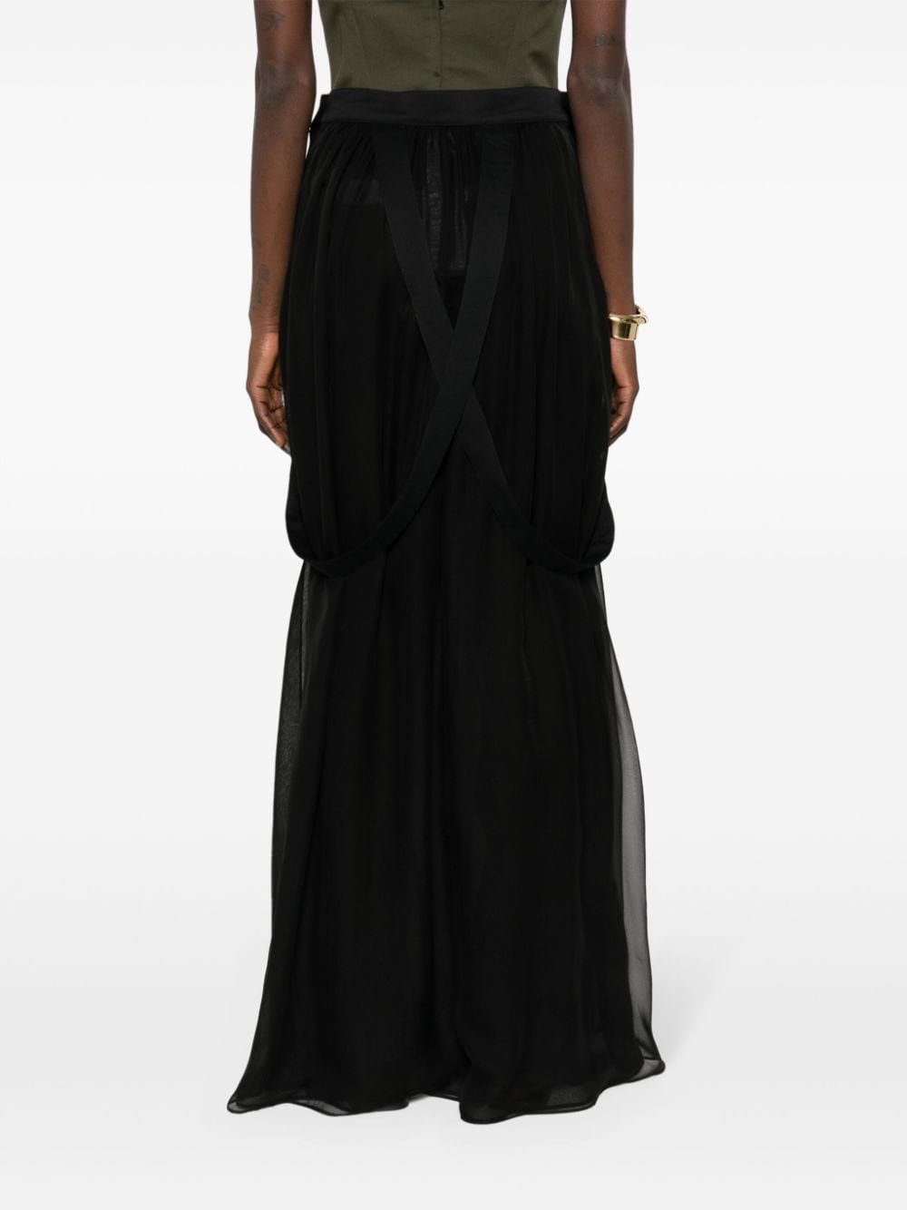 Max Mara SILK CHIFFON LONG SKIRT Size 27" / US 4 / IT 40 - 4 Thumbnail