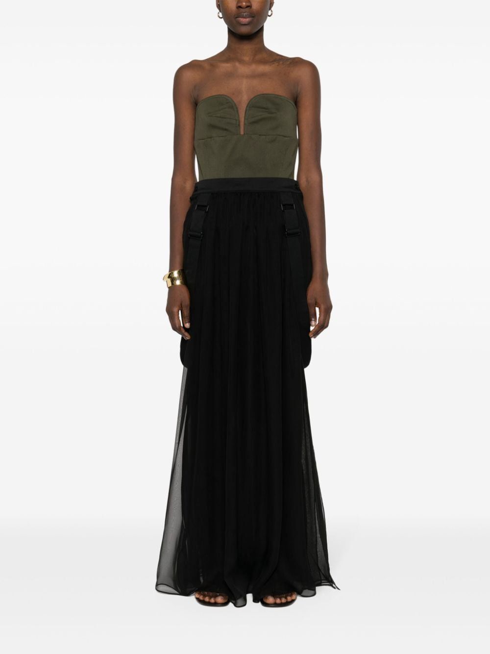 Max Mara SILK CHIFFON LONG SKIRT Size 27" / US 4 / IT 40 - 3 Thumbnail