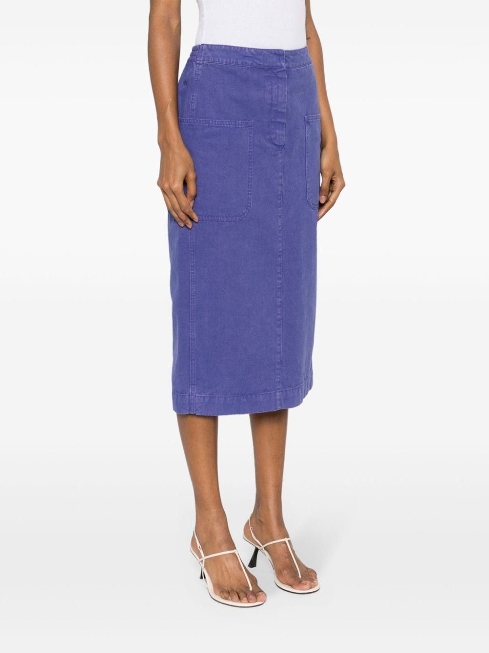 Max Mara COTTON MIDI SKIRT Size 27" / US 4 / IT 40 - 5 Thumbnail