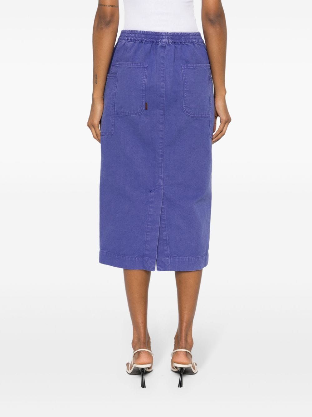 Max Mara COTTON MIDI SKIRT Size 27" / US 4 / IT 40 - 4 Thumbnail