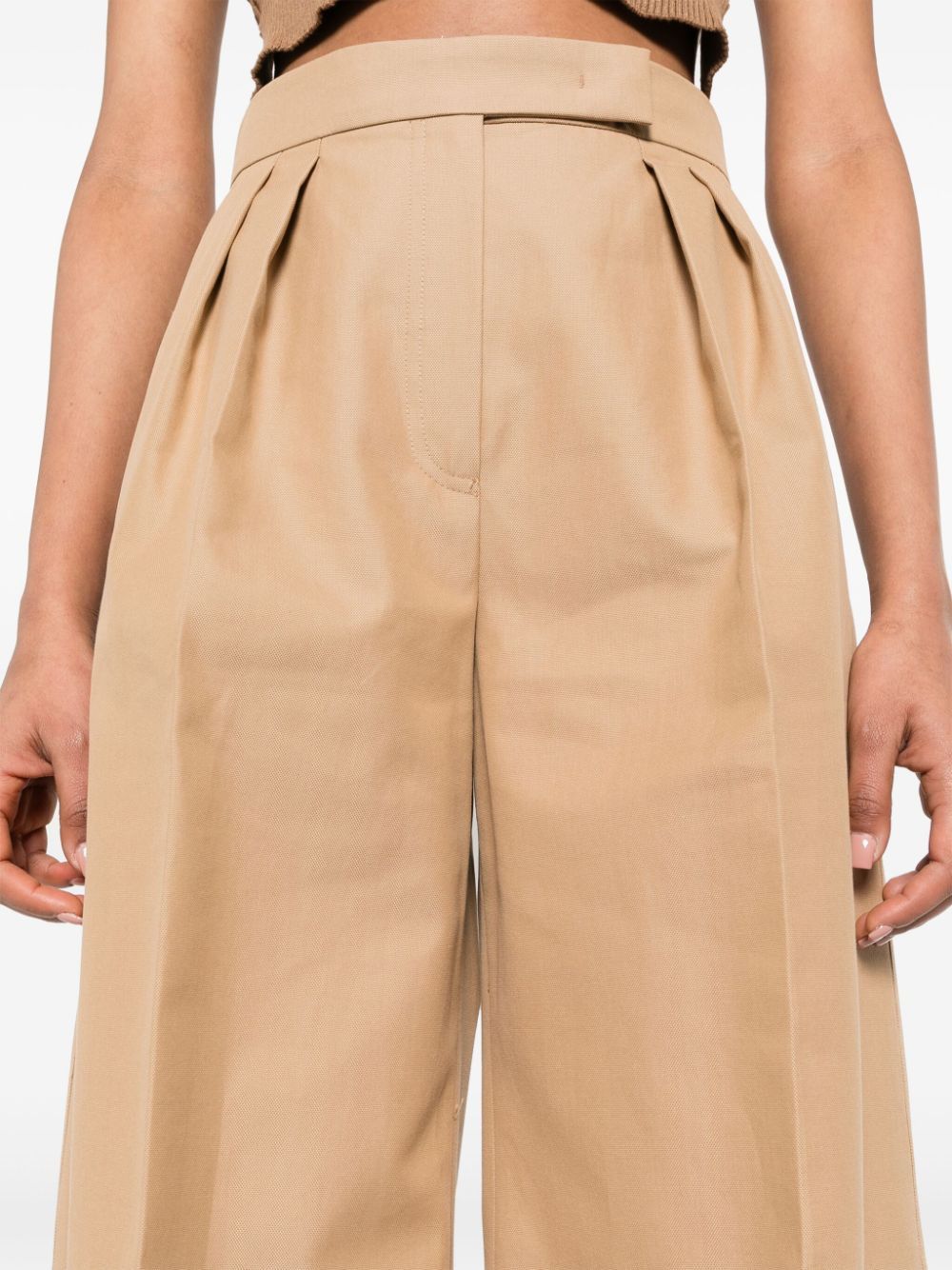 Max Mara WIDE-LEG COTTON TROUSERS Size 27" / US 4 / IT 40 - 2 Thumbnail