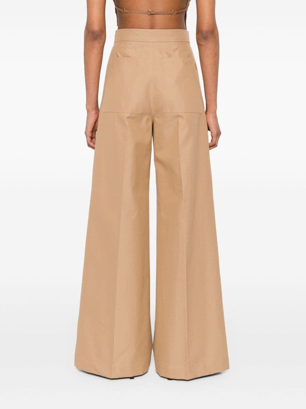 Max Mara WIDE-LEG COTTON TROUSERS Size 27" / US 4 / IT 40 - 5 Thumbnail