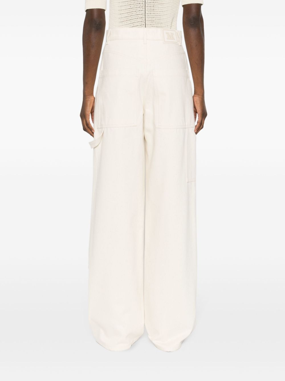 Max Mara WIDE-LEG COTTON TROUSERS Size 27" / US 4 / IT 40 - 5 Thumbnail