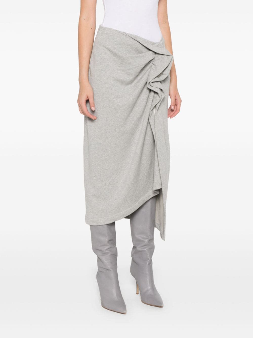 Dries Van Noten ASYMMETRIC MIDI SKIRT Size 27" / US 4 / IT 40 - 4 Thumbnail