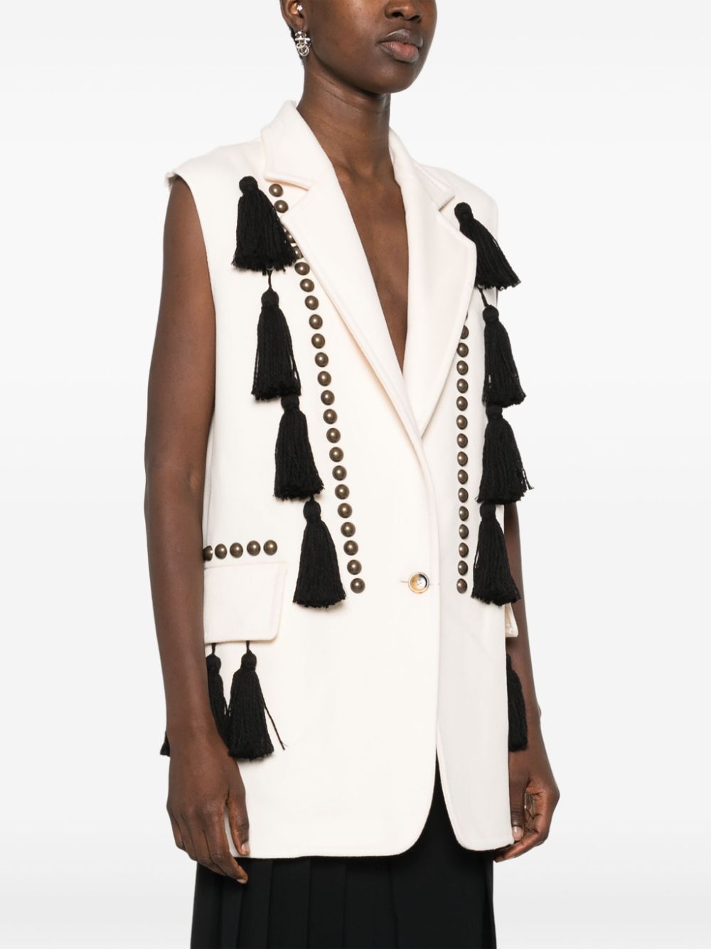 Max Mara STUDDED WOOL VEST Size S / US 4 / IT 40 - 3 Thumbnail