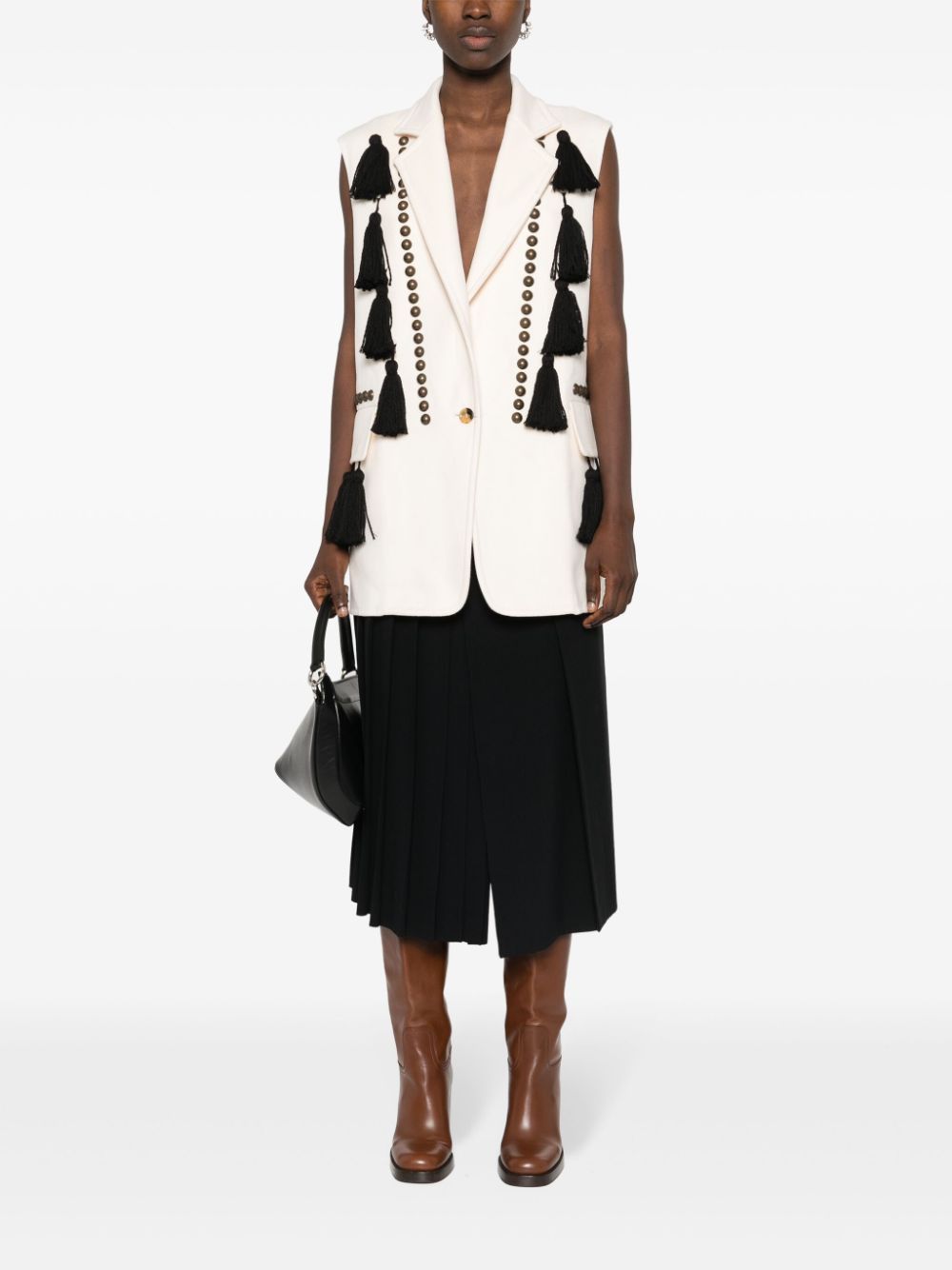 Max Mara STUDDED WOOL VEST Size S / US 4 / IT 40 - 2 Thumbnail