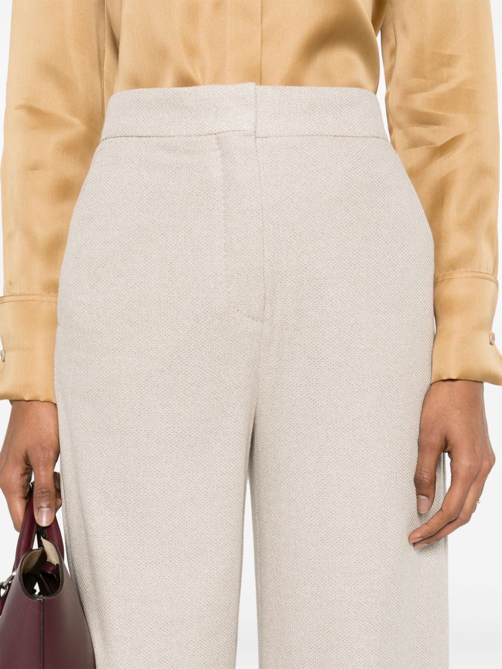 Max Mara COTTON WIDE-LEG TROUSERS Size 27" / US 4 / IT 40 - 3 Thumbnail