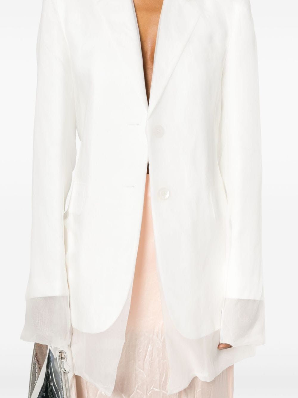 Sportmax SILK SINGLE-BREASTED JACKET Size S / US 4 / IT 40 - 4 Thumbnail